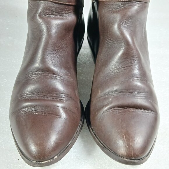 Nine West Tall Brown Leather Riding Boots Women's 8M Cleaned & Conditioned VGUC - Picture 10 of 16